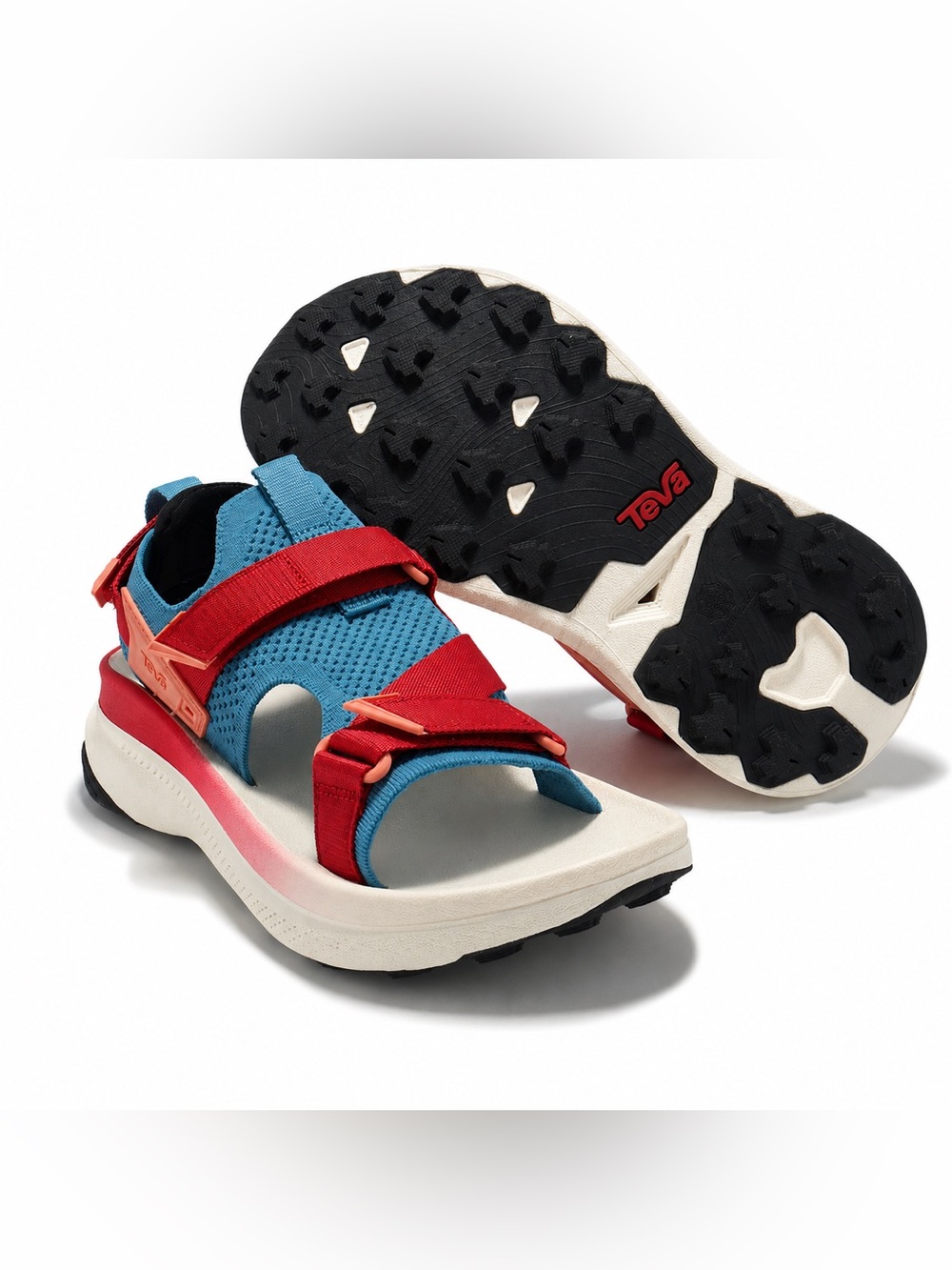 BNWOB Teva Aventrail R2T Hiking Trail Trekking Sandal Red Blue Sz 11